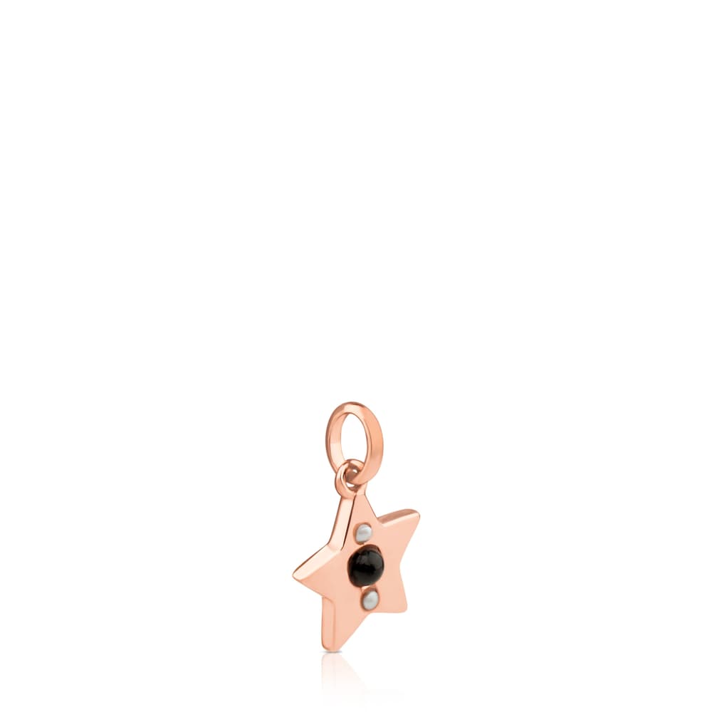 Colgante con baño de oro rosa 18 kt sobre plata y espinela y perla Super Power image number 1
