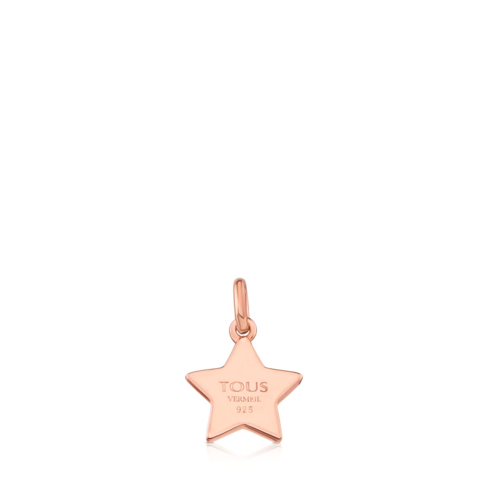 Colgante con baño de oro rosa 18 kt sobre plata y espinela y perla Super Power image number 2
