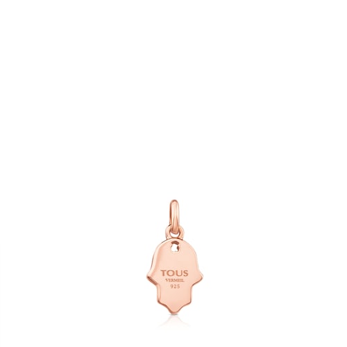 Rose Vermeil Silver Super Power Pendant with Malachite and Ruby