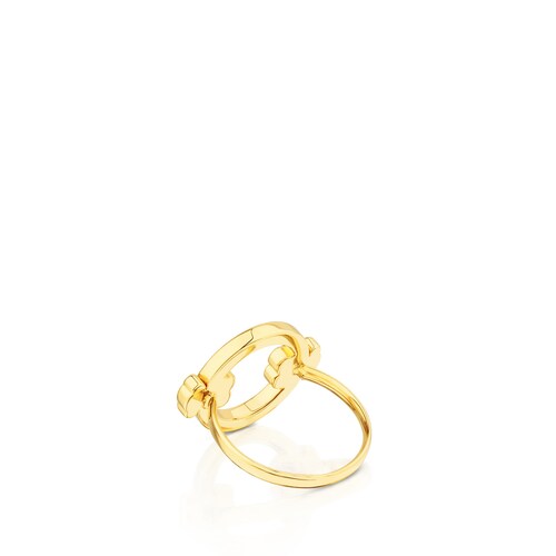 Gold Super Power Ring with Pearls