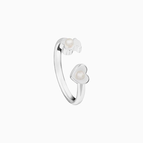 Anillo Super Power de Plata con Perlas