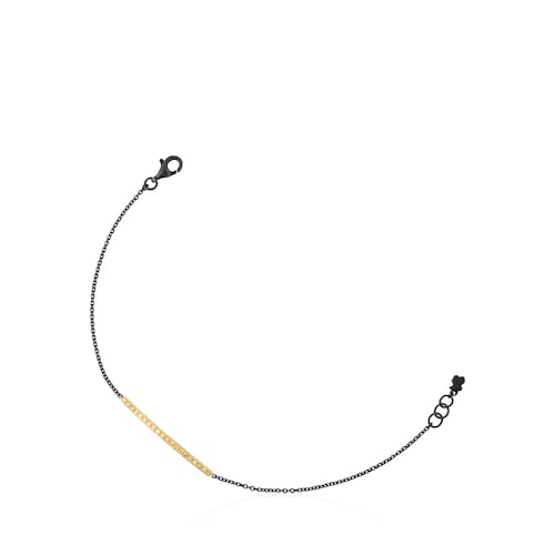 18K Solid Gold and Silver Gem Power Bracelet with Diamonds