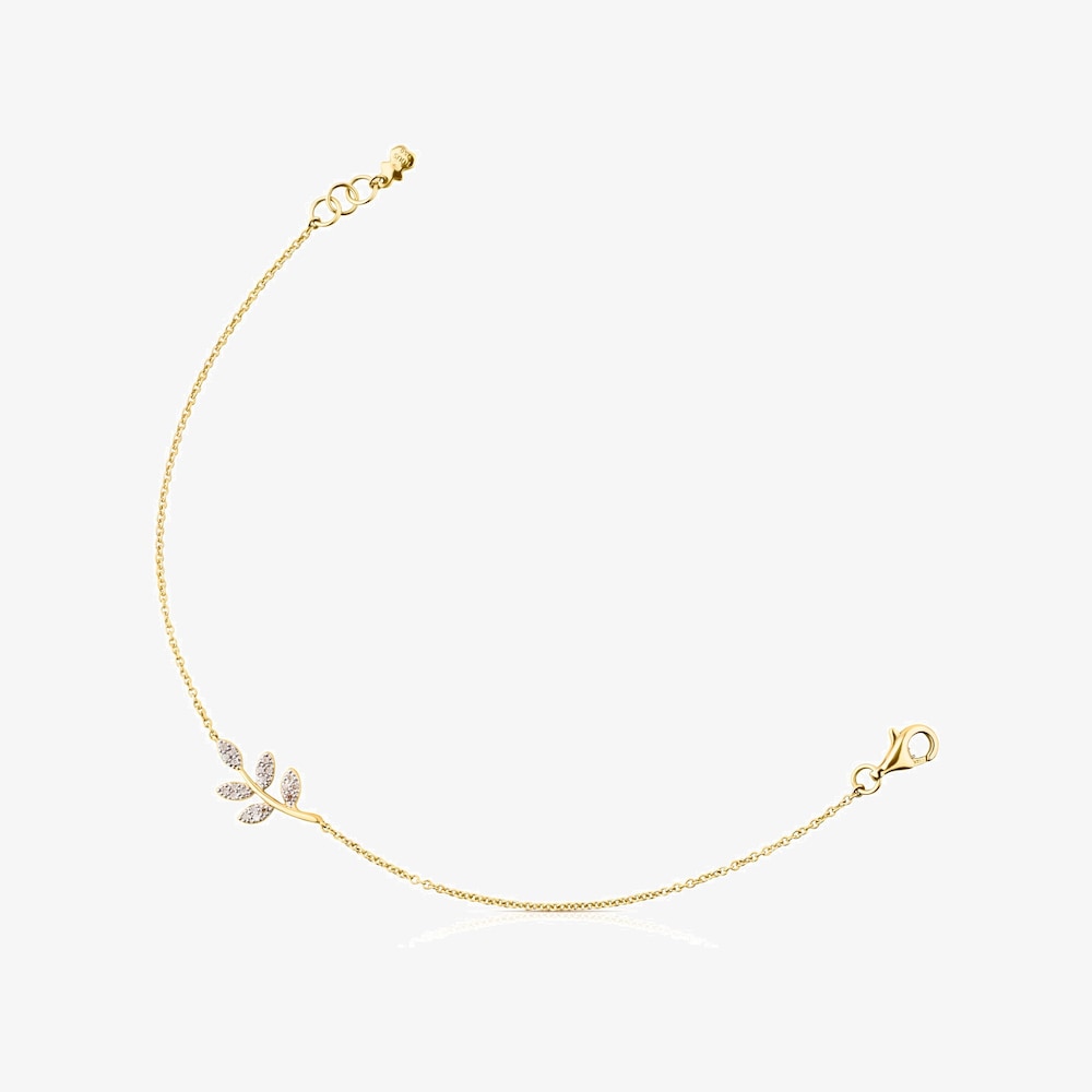 18K solid gold Gem Power Bracelet with Diamonds