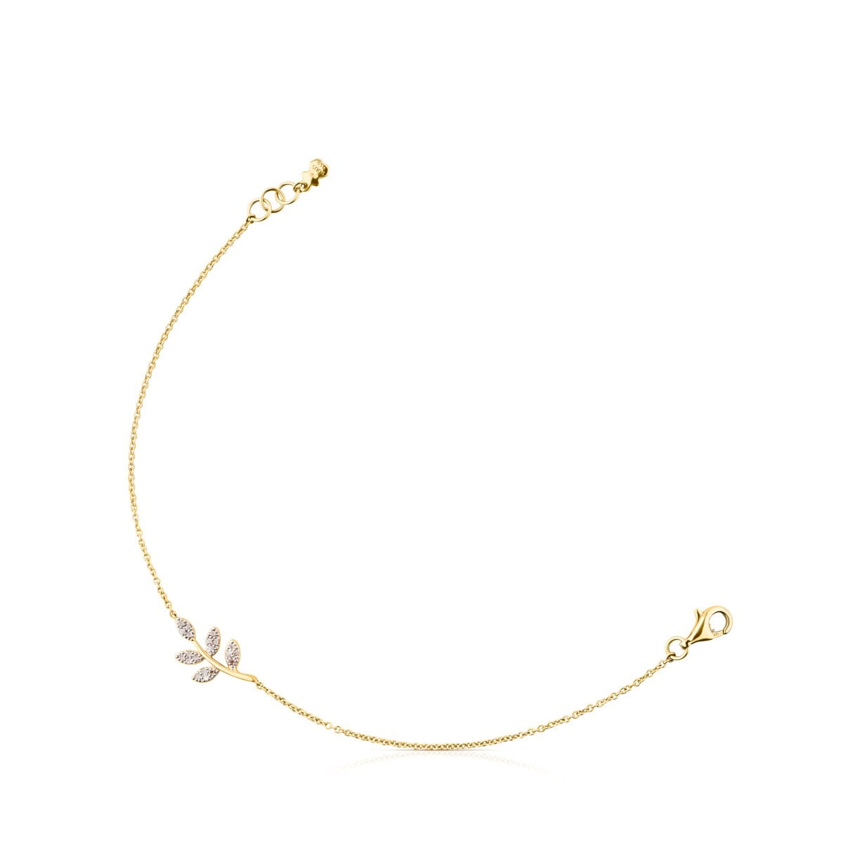 Gold Gem Power Bracelet with Diamonds