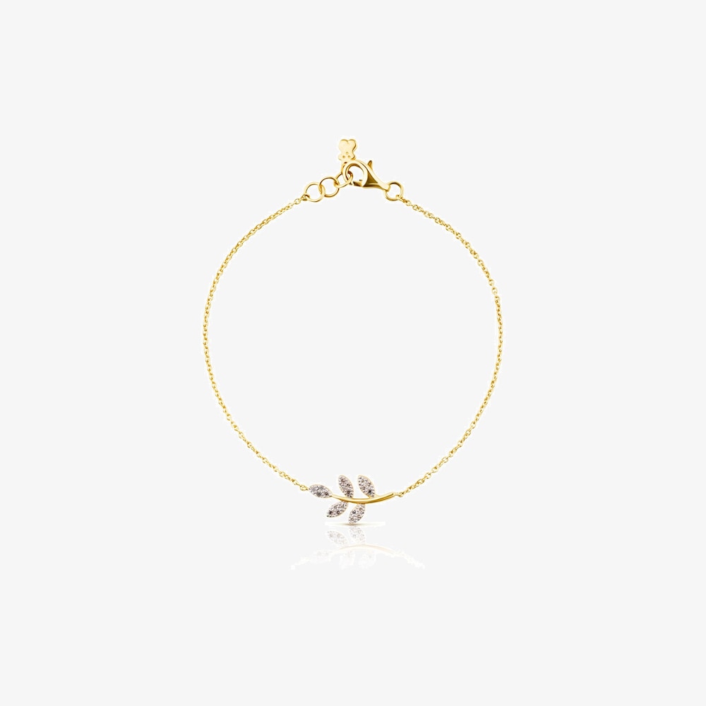 18K solid gold Gem Power Bracelet with Diamonds