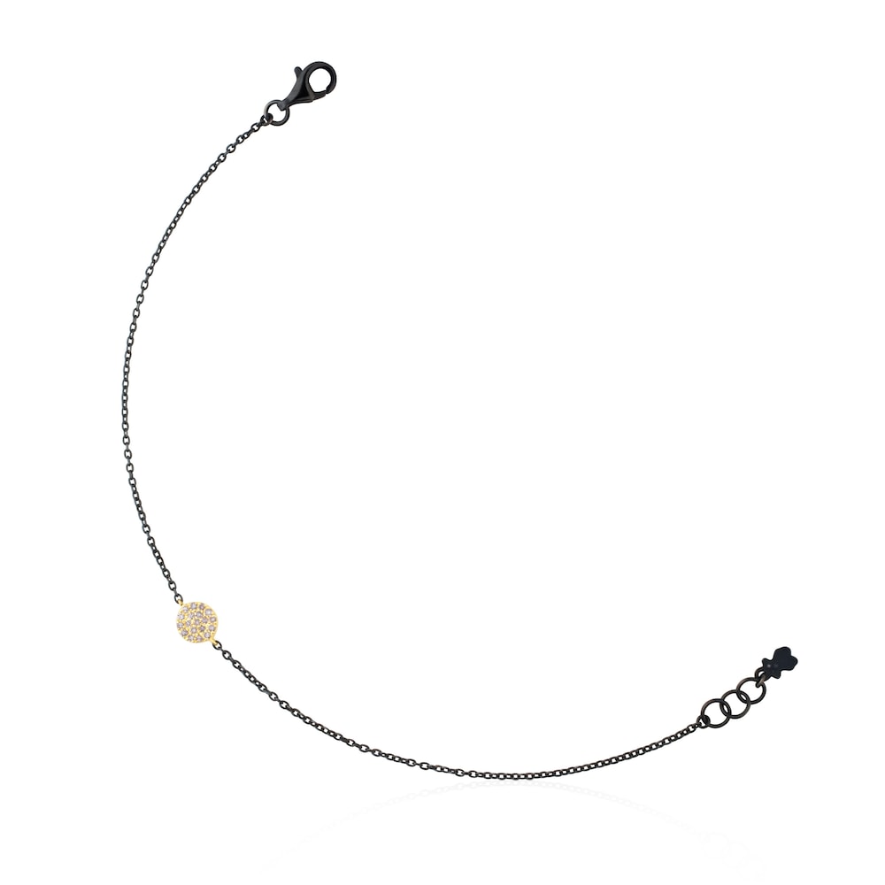 18K Solid Gold and Silver Gem Power Bracelet with Diamonds