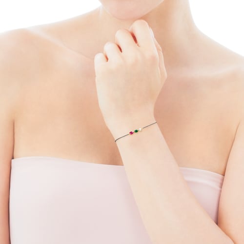 Gold and Silver Gem Power Bracelet with Gemstones