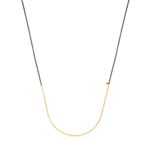 Mittellange Halskette TOUS Gem Power aus Gold und Altsilber, 50 cm lang. image number 0