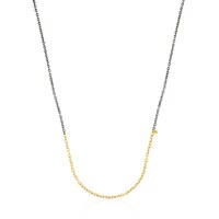 Cadena mediana de oro y plata pavonada Gem Power