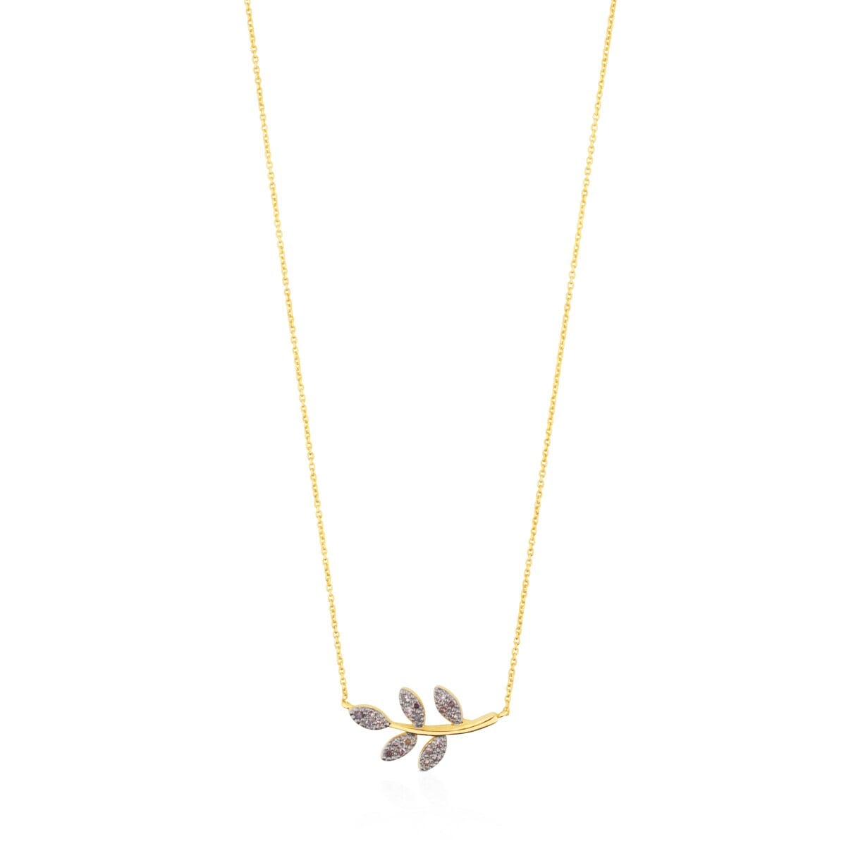 Gold Gem Power Necklace with Diamonds