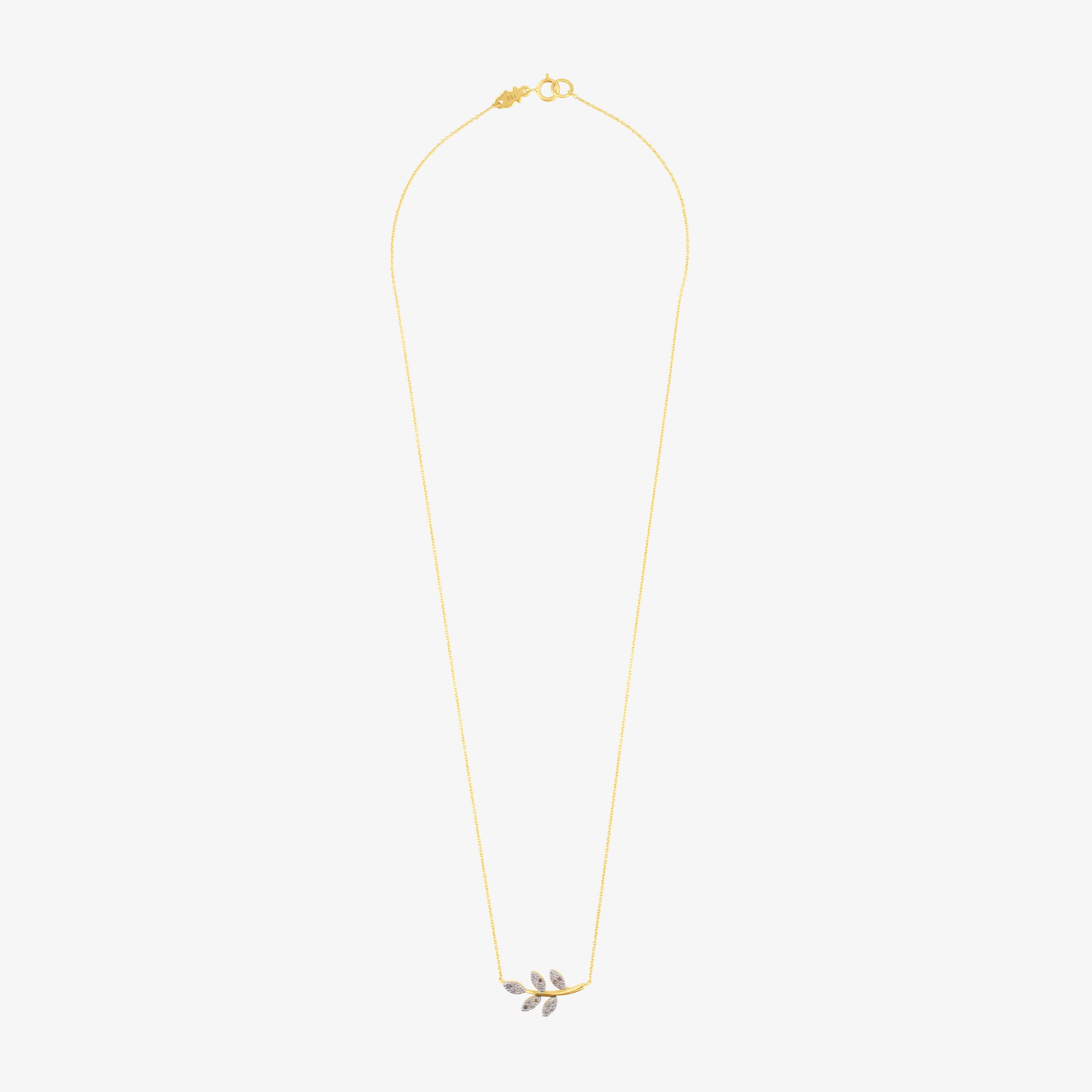 18K solid gold Gem Power Necklace with Diamonds