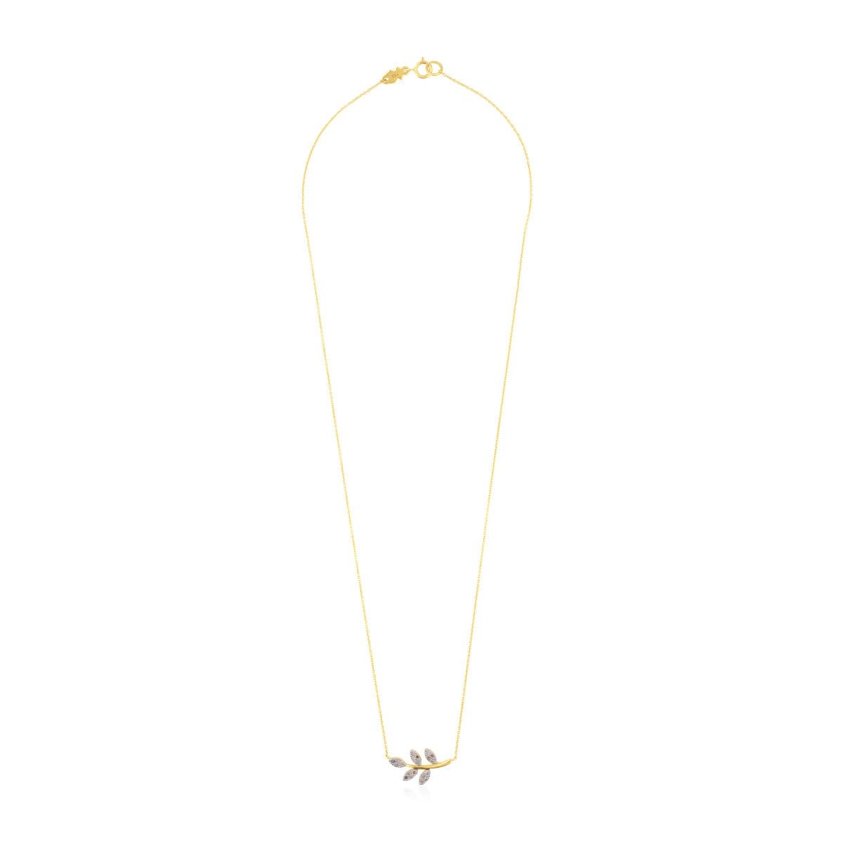 Gold Gem Power Necklace with Diamonds