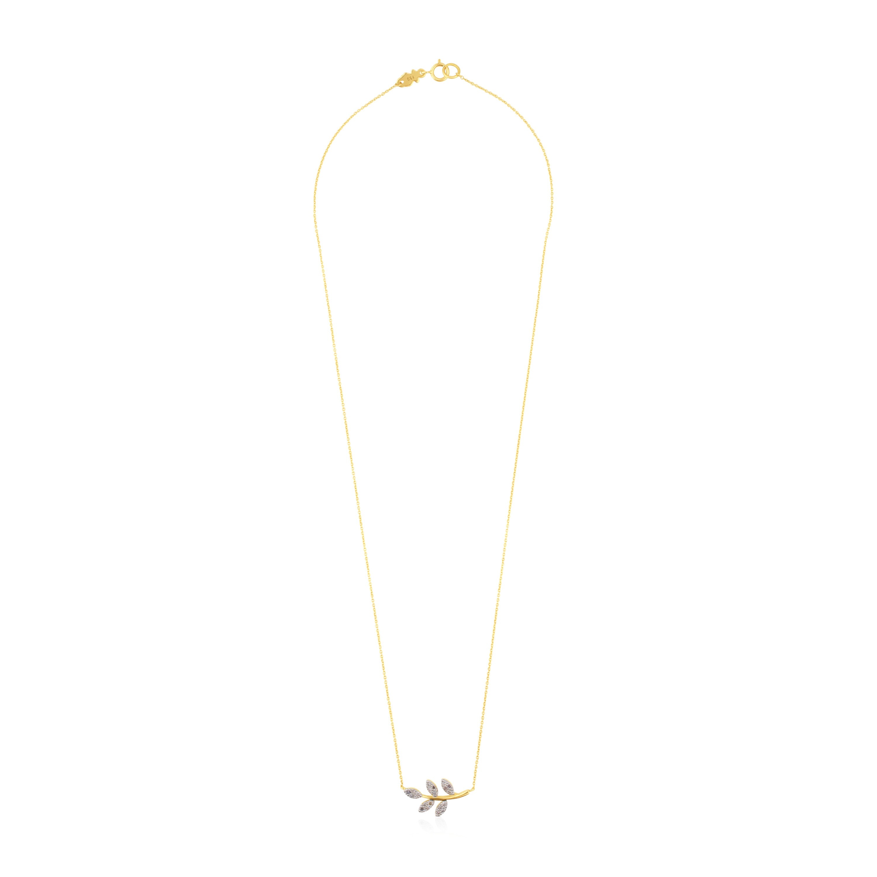 Gold Gem Power Necklace with Diamonds