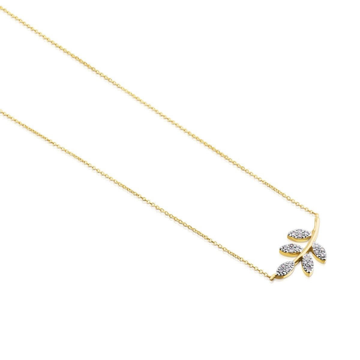 Gold Gem Power Necklace with Diamonds