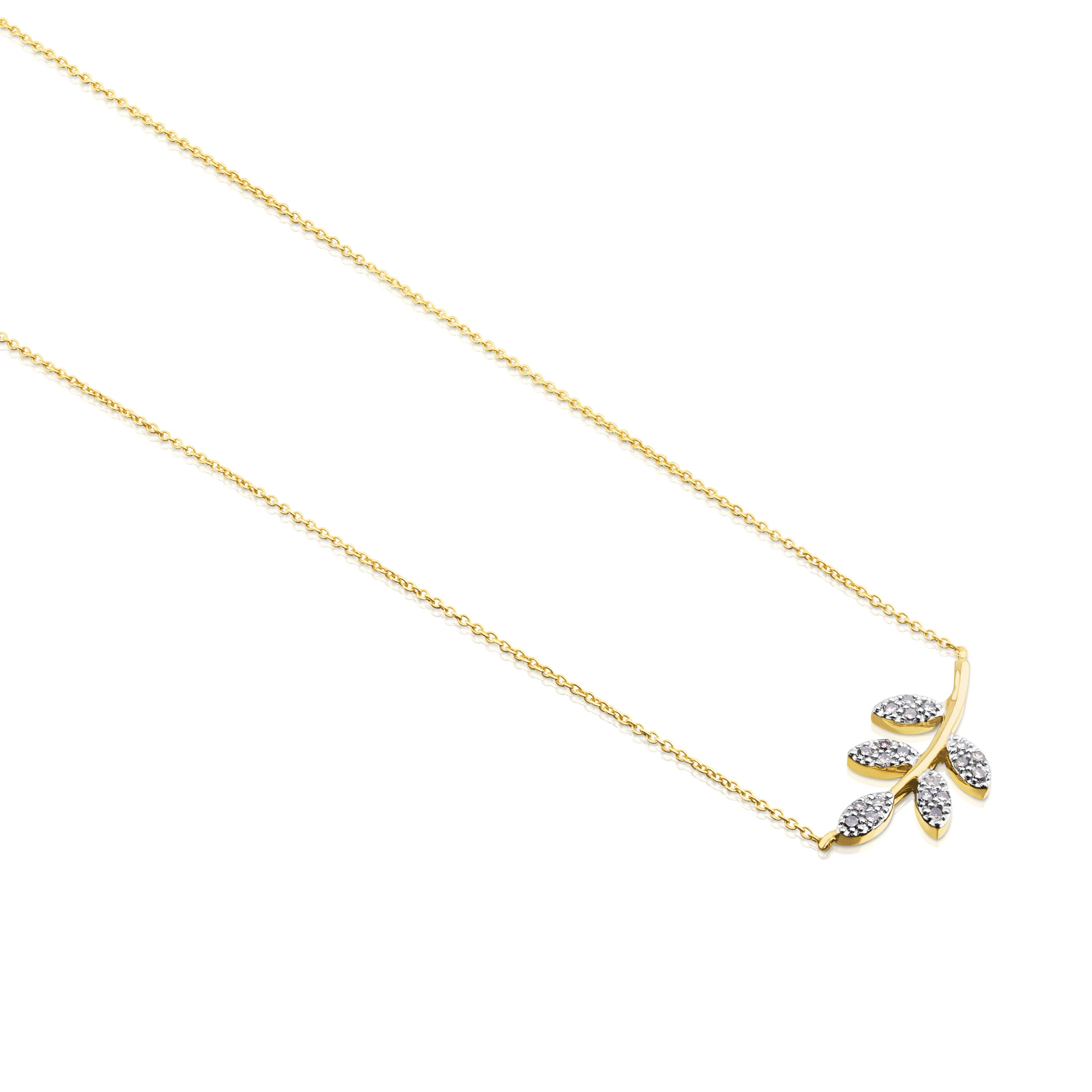 Gold Gem Power Necklace with Diamonds