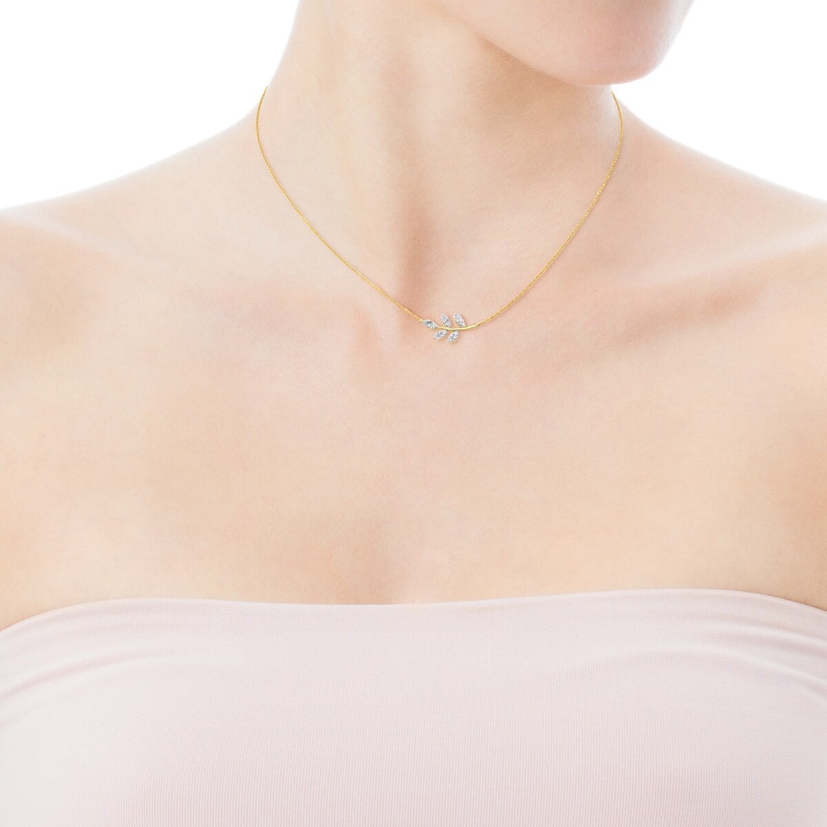 Gold Gem Power Necklace with Diamonds