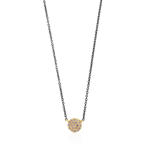 Silver and Gold Gem Power Necklace with Diamonds