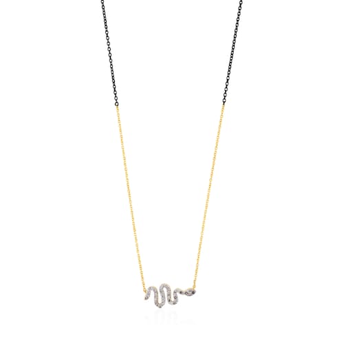 Collar de oro y plata con diamantes Gem Power