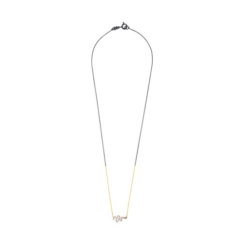 Collar de oro y plata con diamantes Gem Power