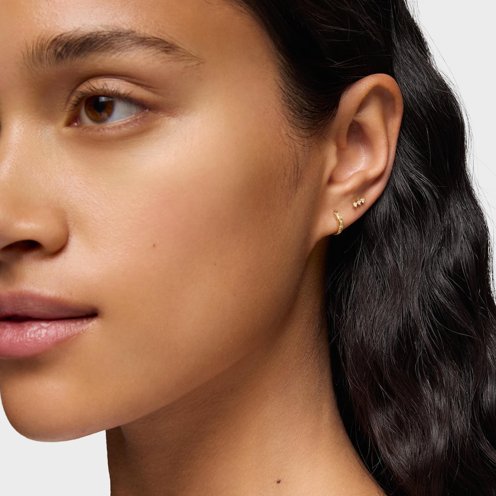 Pendientes de oro con diamantes 0.12ct Gem Power