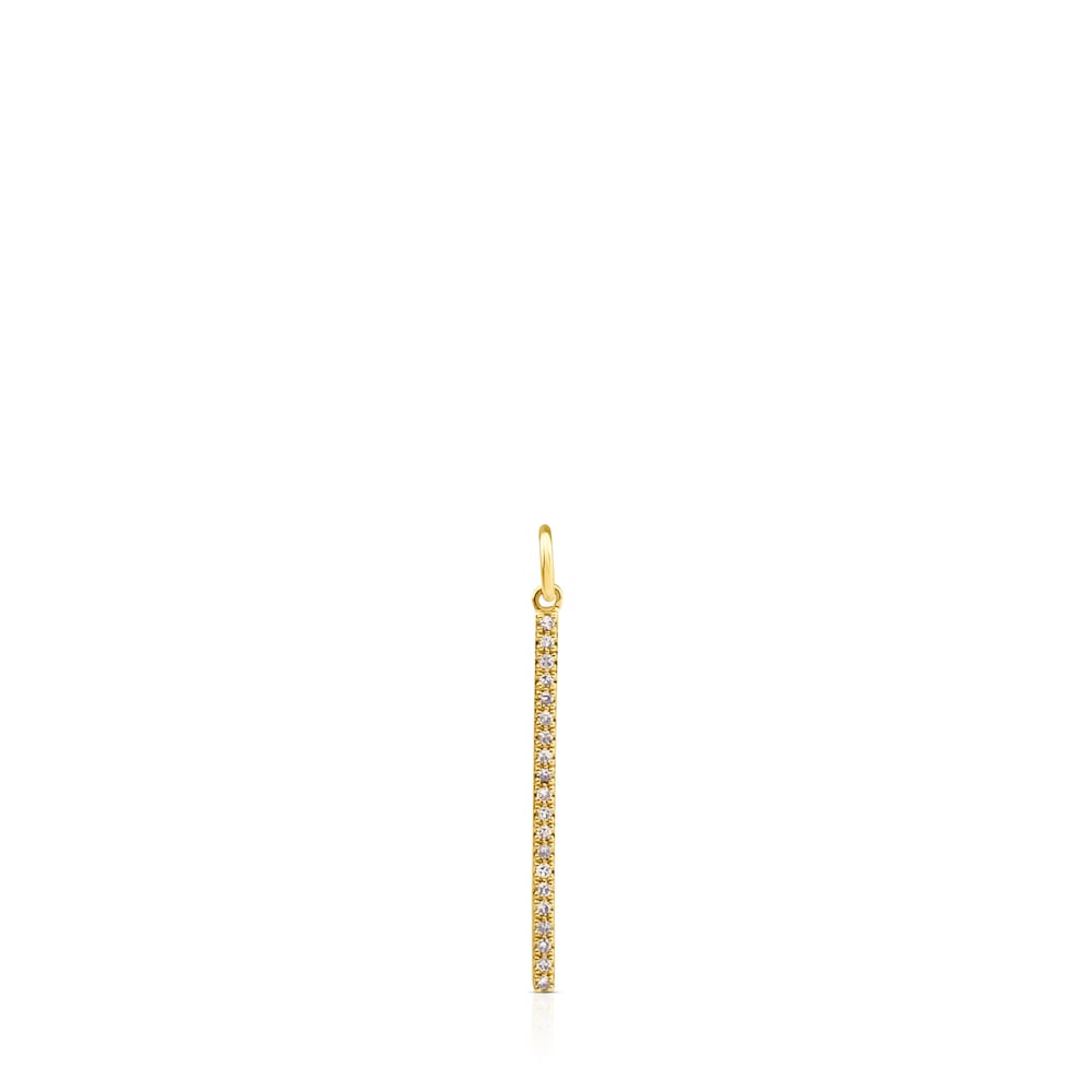 Colgante de oro con diamantes motivo 3cm Gem Power image number 0