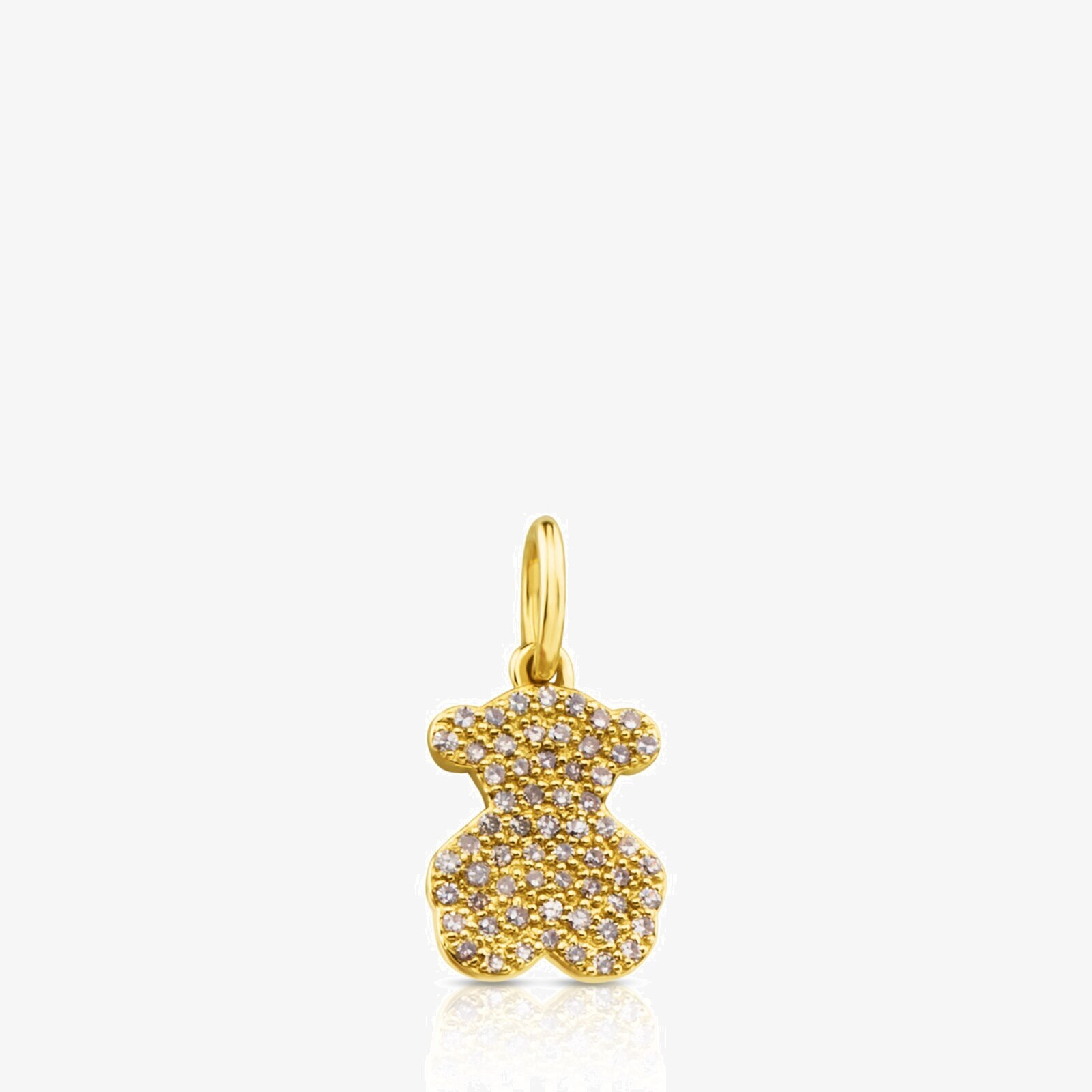 18K solid gold Gem Power Pendant with Diamonds Bear motif 43/100
