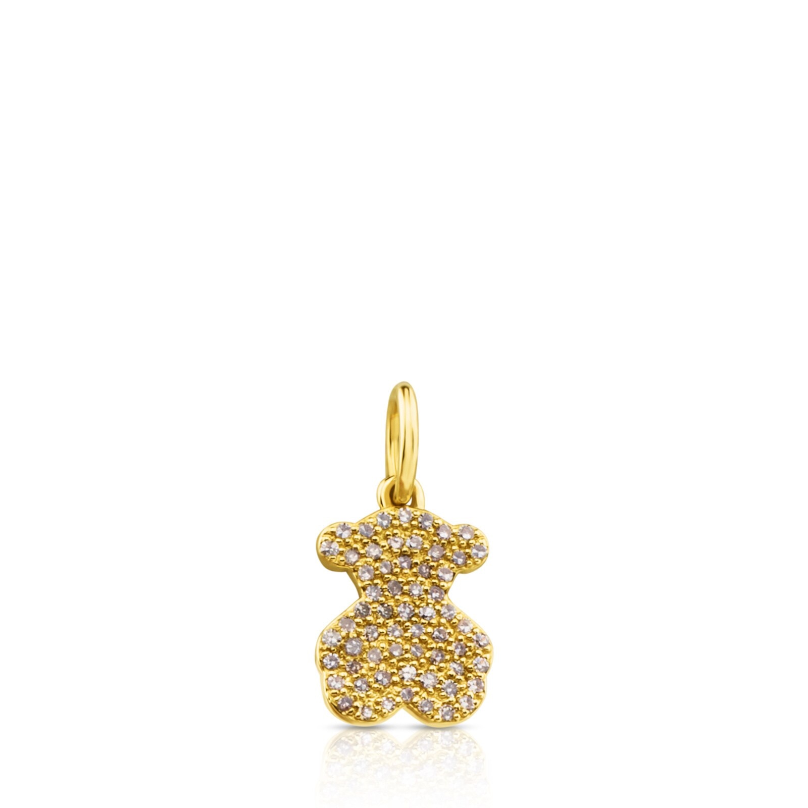 Gold Gem Power Pendant with Diamonds Bear motif 43-100