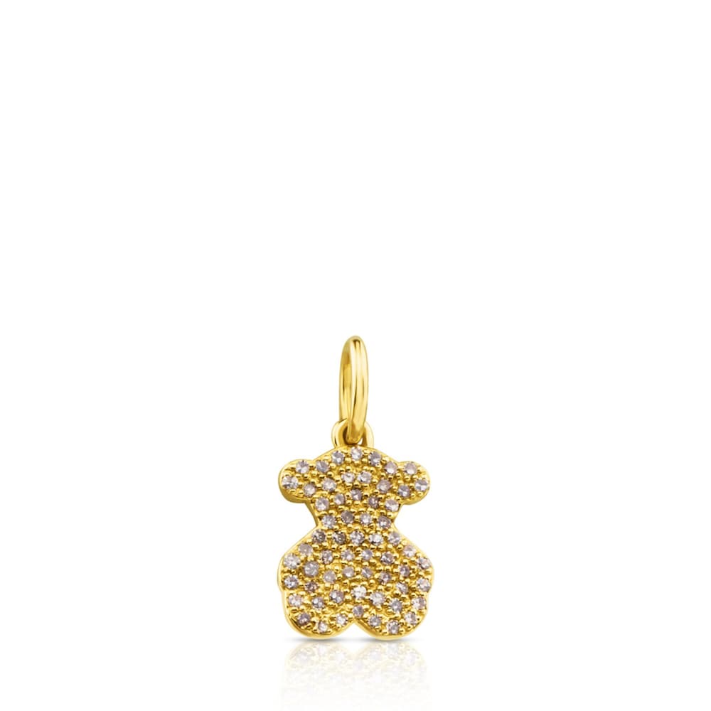 Colgante de oro con diamantes motivo oso 11mm Gem Power image number 0