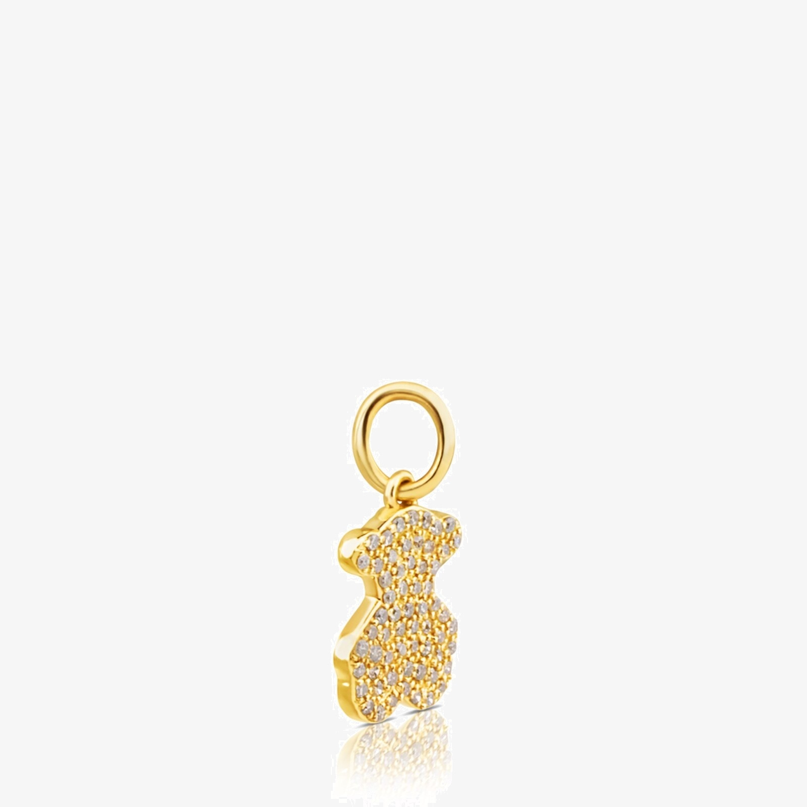 18K solid gold Gem Power Pendant with Diamonds Bear motif 43/100