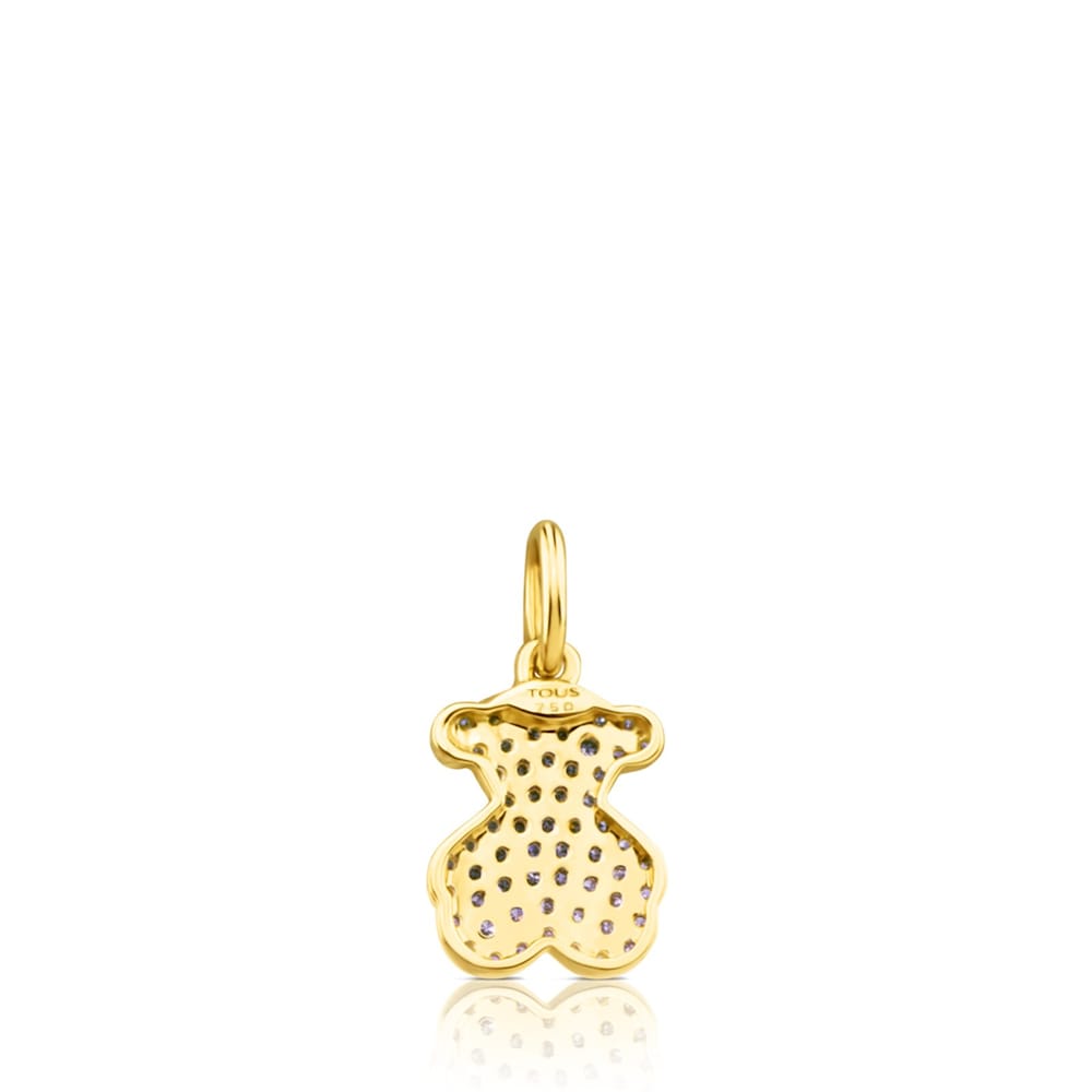 Colgante de oro con diamantes motivo oso 11mm Gem Power image number 2