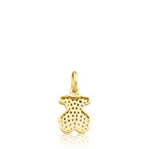 Gold Gem Power Pendant with Diamonds Bear motif 43-100