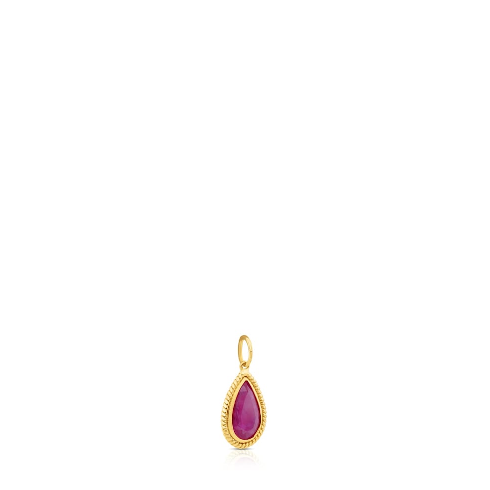Gold Gem Power Pendant with Ruby