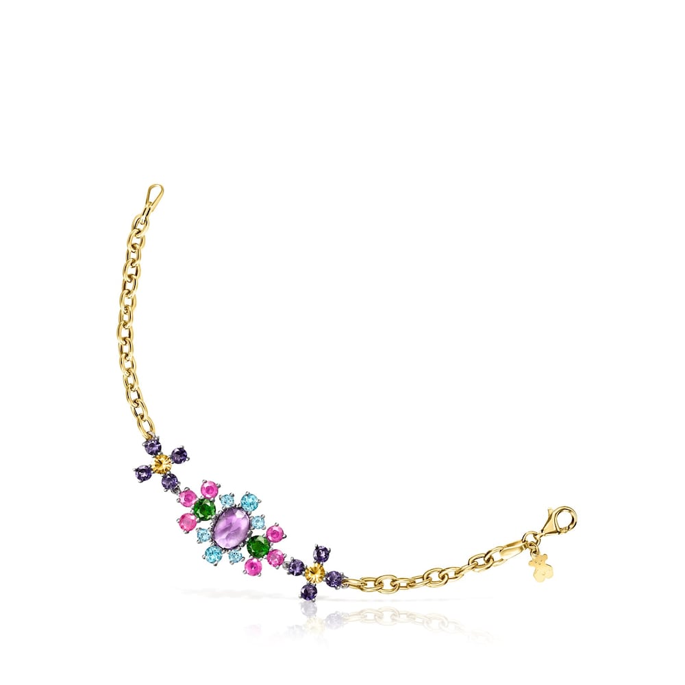 Bransoletka z tytanu i złota z kamieniami szlachetnymi Real Sisy