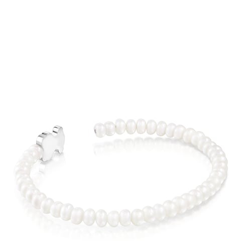 Pulseira Real Sisy em P&eacute;rolas e Prata