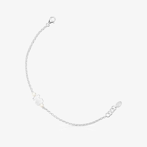 Pulseira Real Sisy em Prata e P&eacute;rolas