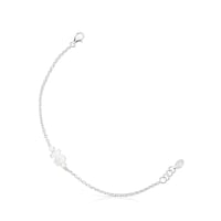 Pulsera de plata y perlas motivo oso Real Sisy