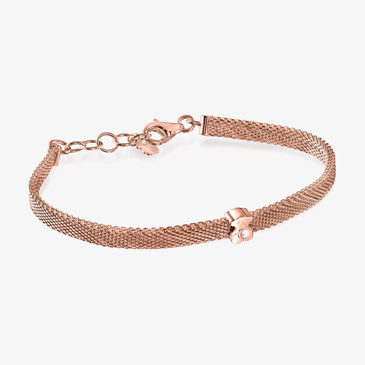 Tous - Pulsera Con Baño De Oro Rosa 18 Kt Sobre Plata Y Perla Real Sisy - Rosado