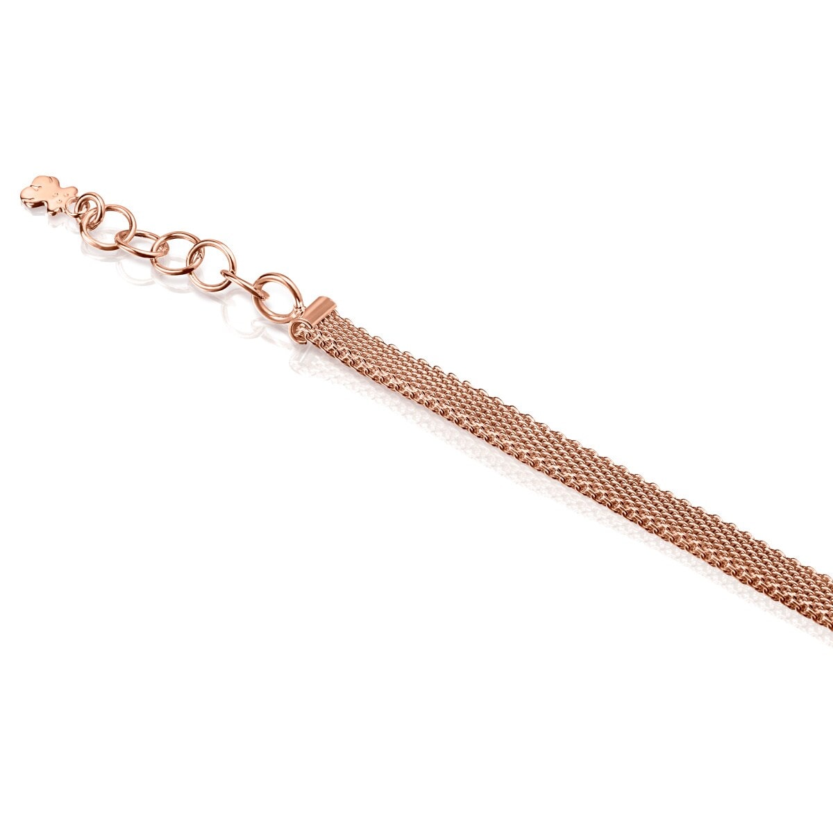 Pulsera con baño de oro rosa 18 kt sobre plata y perla Real Sisy
