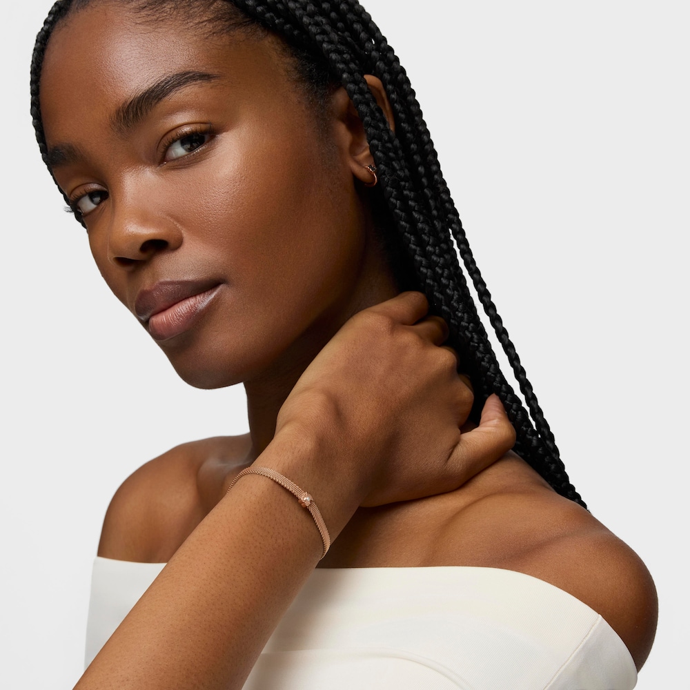 Real Sisy - N&aacute;ramok Tous z chirurgickej ocele a ružov&eacute;ho striebra Vermeil