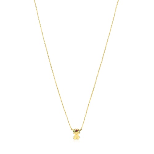 Collar Real Sisy oso de Oro con Gemas