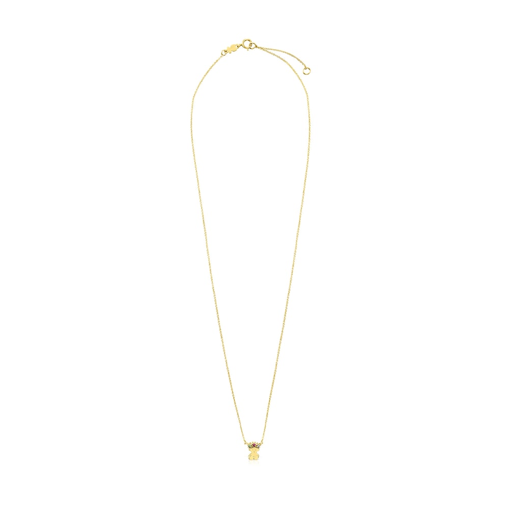 Collar Real Sisy oso de Oro con Gemas