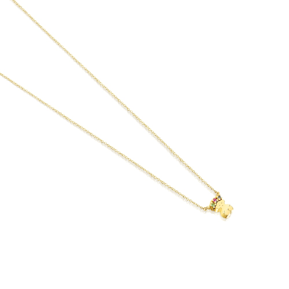 Collar Real Sisy oso de Oro con Gemas