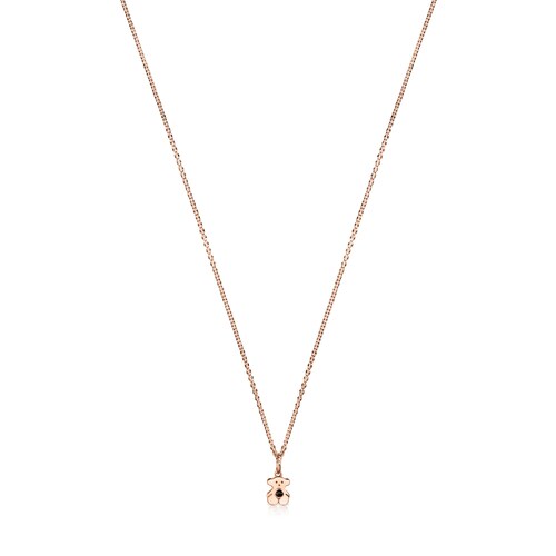 Rose 18K gold vermeil Real Sisy Necklace with Onyx