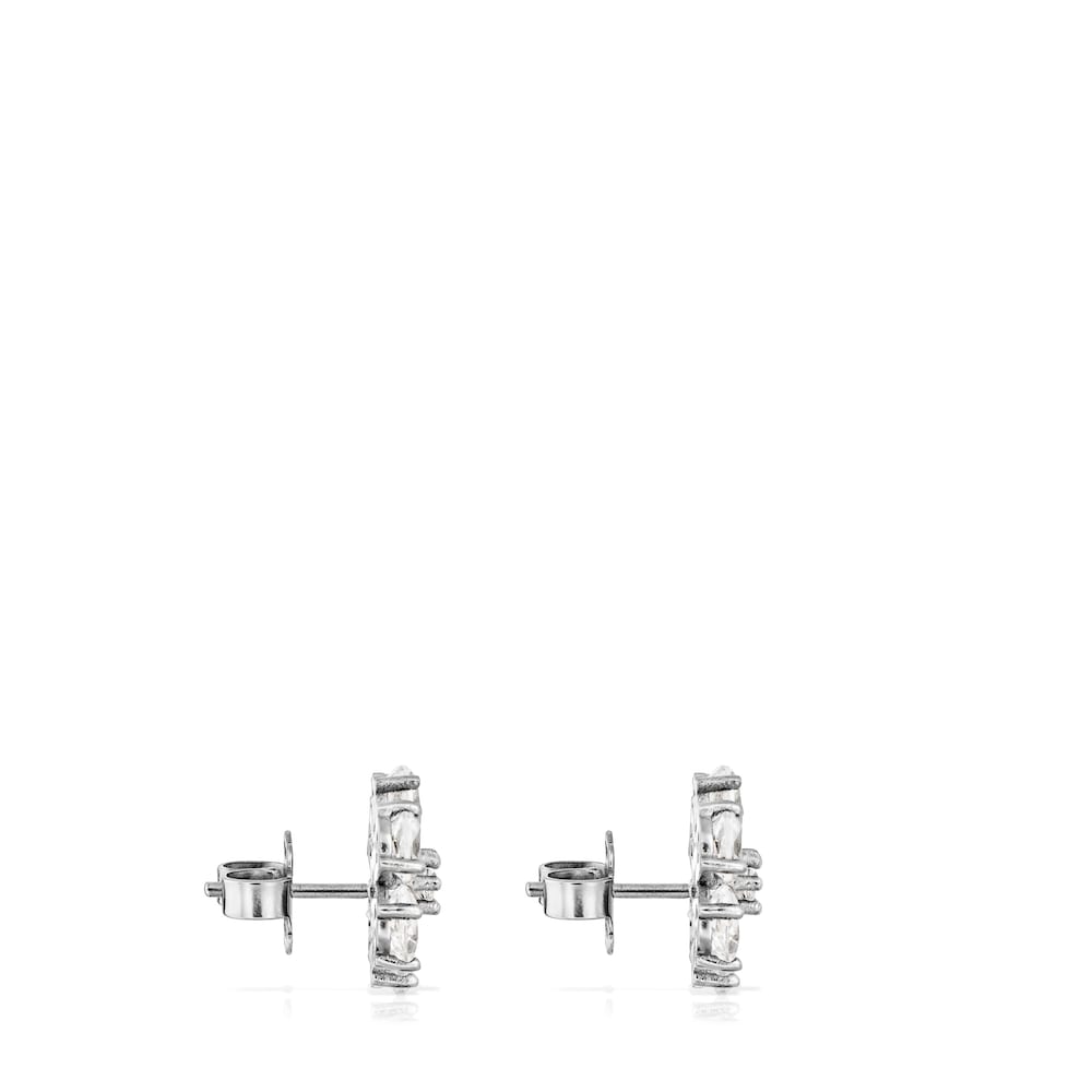 Small Titanium Real Sisy Earrings with Topaz