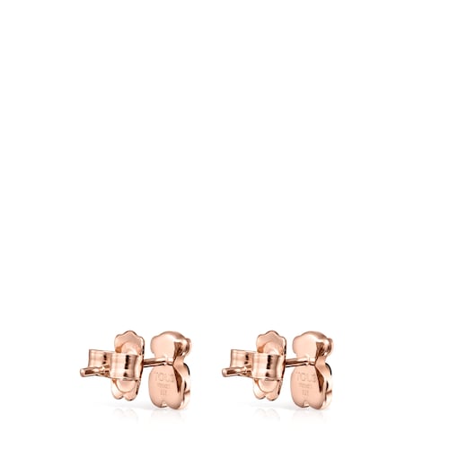 Rose Silver Vermeil Real Sisy Earrings with Onyx