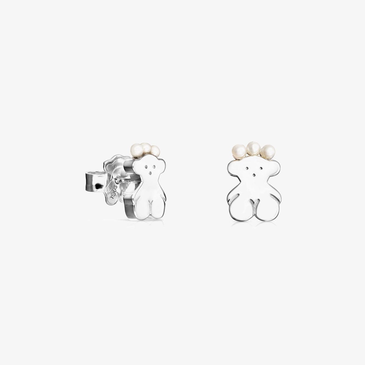 Aretes largos Real Sisy de Plata Vermeil rosa con Gemas