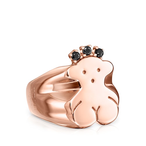 Rose Silver Vermeil Real Sisy Ring with Spinels