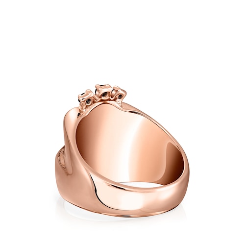 Rose Silver Vermeil Real Sisy Ring with Spinels