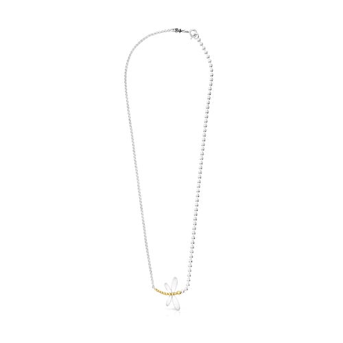 Collar Real Mix Bera de Plata y Plata con ba&ntilde;o de oro 18 kt sobre plata