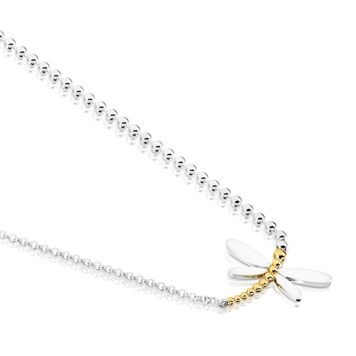 Collar Real Mix Bera de Plata y Plata con ba&ntilde;o de oro 18 kt sobre plata